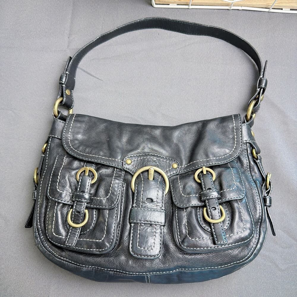 Vintage Coach 12654 Legacy Garcia Black Leather Hobo Bag